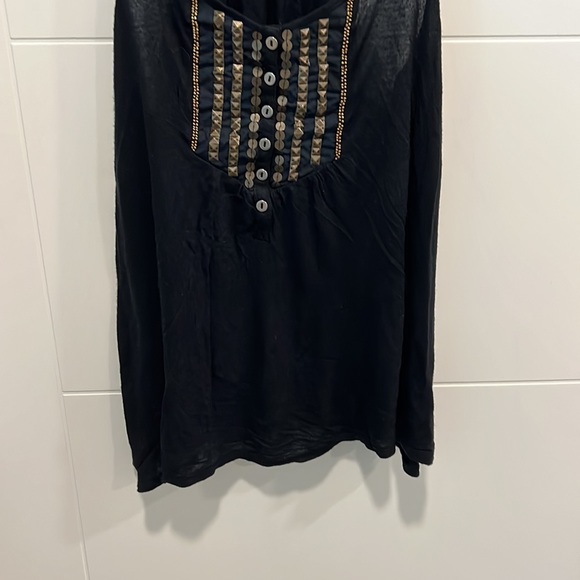 ROXY black beaded tank top size small - Picture 4 of 9